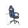 Flash Furniture Blue LeatherSoft Gaming Chair with Skater Wheels CH-00288-BL-RLB-GG